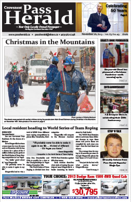 Crowsnest Pass Herald Front Page