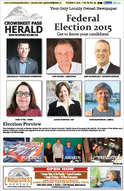 Crowsnest Pass Herald Front Page