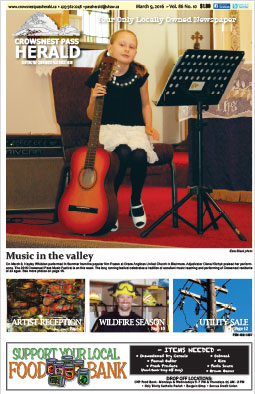 Crowsnest Pass Herald Front Page