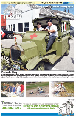 Crowsnest Pass Herald Front Page