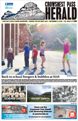 Crowsnest Pass Herald Front Page